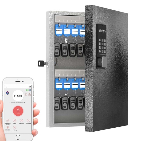 32 Key Lock Box Wall Mount, Smart Key Cabinet One