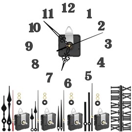 EEEKit Clock Mechanism Kit, 5PCS Quartz Cock Movements, Replacement Clock Motor with 5 Pairs of Hands and 2 Kinds of Numerals for DIY Wall Clock Repair