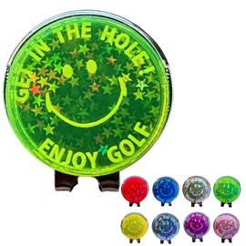 Marua Golf Marker, Light Collecting and Fluorescent Marker, Hat Clip, Easy to See on Cloudy or Rainy Days, Visibility Performance, 8 Color Variations, Perfect Gift for Your Loved Ones (Yellow)