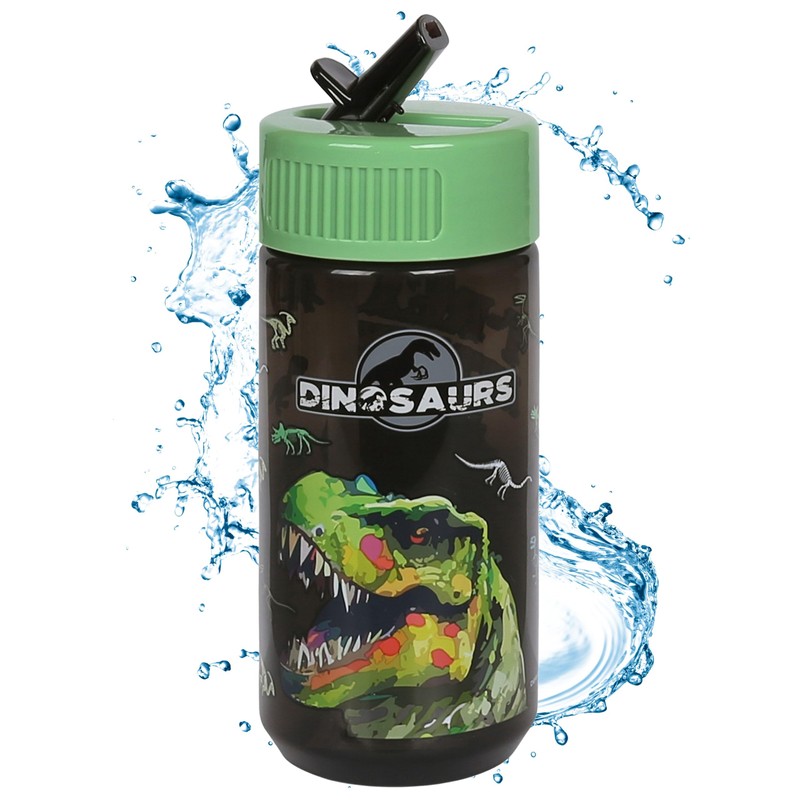 sarcia.eu Dinosaurs WATER BOTTLE with mouthpiece, SCHOOL BOTTLE for boy