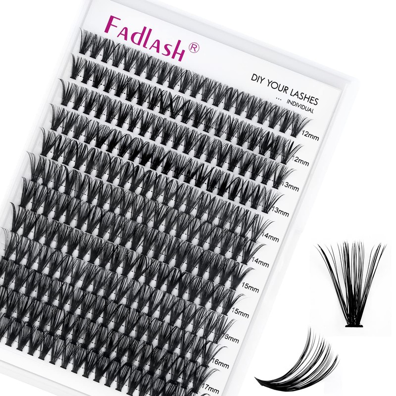 Eyelashes, Individual, Cluster for Eyelash Extension, 40D, 0.07, D-curl, 12-18mm,