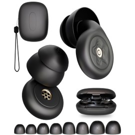 Bodyssey StarCore leise wiederverwendbare Ohrstöpsel zum Schlafen – 29 dB Geräuschreduzierung – weiches Silikon, individuelle Passform mit 10 Ohrstöpseln und Reiseetui, Erwachsene & Kinder Camping