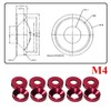 10 Pcs M4 Aluminum Anodised Cup Washers with Countersunk Head