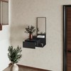 SVRCK Modern Floating Vanity with Integrated Mirror for Compact Spaces,