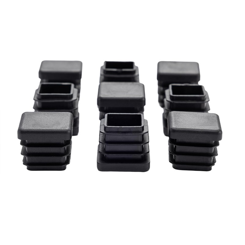 3/4" Square Tubing End Caps (20-Pack) - Durable Plastic Pipe