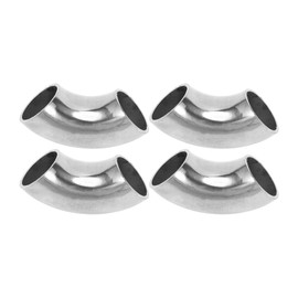 Motoforti 4 Pcs 90 Degree Mandrel Bend Elbow Car Modified Exhaust Pipe Tubing Piping 1.25" Inch OD Thickness 1.2mm/18GA 32x85x1.2mm 201 Stainless Steel 4pcs