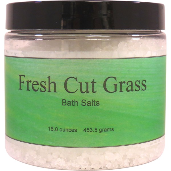 Fresh Cut Grass Bath Salts by Eclectic Lady, 16 ounces