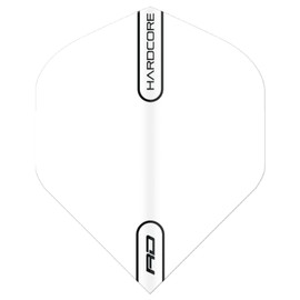 Red Dragon Hardcore XT Colours Extra Thick Standard Dart Flights - 5 Sets Per Pack (15 Dart Flights in Total), white