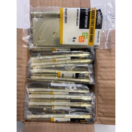 Everbilt Squeak-Free Door Hinge Bright Brass 4" x 5/8" Radius ( 10 pack)