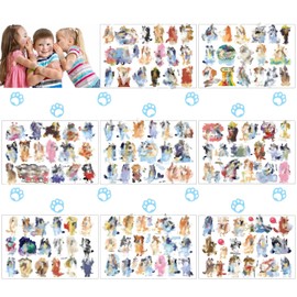 Kids Tattoos, 8pcs Dog Temporary Tattoos for Kids Children's Birthday Party Bag Filler Gift Waterproof Tattoo Sticker Birthday Party Decorations Supplies Favours