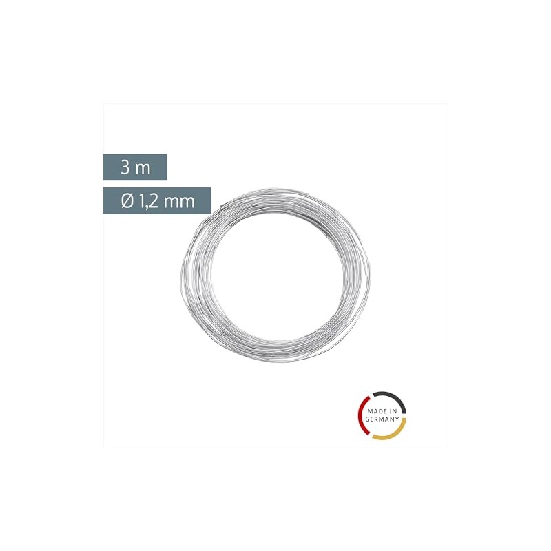 Gütermann/KnorrPrandell 6461123 - Filo Metallico 1,2mm Ø, Colore: Argento