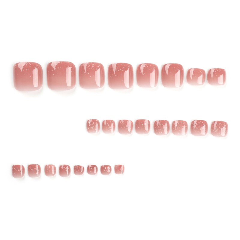 SEMTIM Nail Tips, 24 Pieces, Thumb Nail Stickers, Foot False