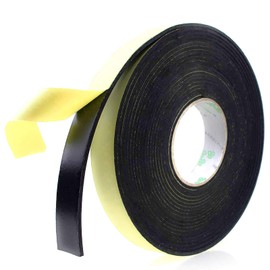 Foam Insulation Tape Adhesive, Seal, Doors, Weatherstrip, Waterproof, Plumbing, HVAC, Windows, Pipes, Cooling, Air Conditioning, Weather Stripping, Craft Tape (66 Ft x 1/8" x 1")