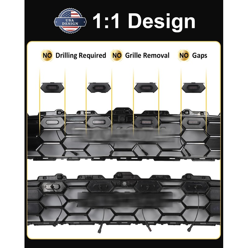 Front Grill Lights for Toyota 4Runner 2025 2026 TRD Pro