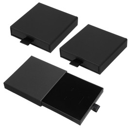 Ymapinc Jewelry Gift Box, 3 Pack 2.76x2.76x0.68in Bracelets/Earrings/Necklace Box, Small Jewelry Gifts Boxes (Black)