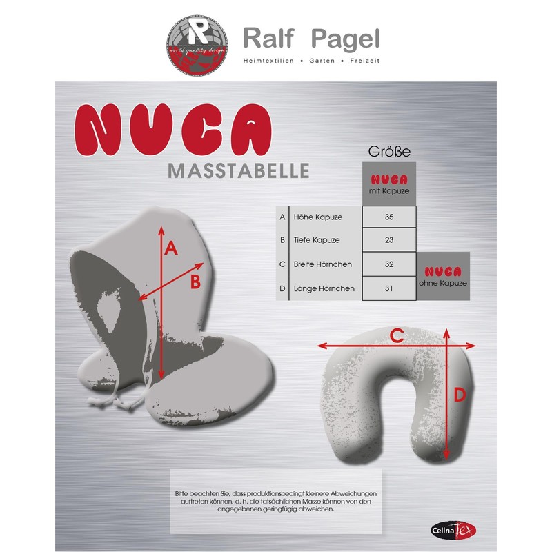 CelinaTex Nuca Neck Pillow with Hood 32 x 31 cm