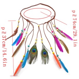 Baluue Fashion Bohemian Style Handmade Headband Ethnic Design Hair Hoops for Parties Comfortable Elastic Headwrap for Women Eye Catching Accessory Lightweight and Non Slip