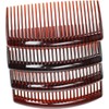 4 Pack 9cm Tort Brown Hair Side Combs Slides Grips