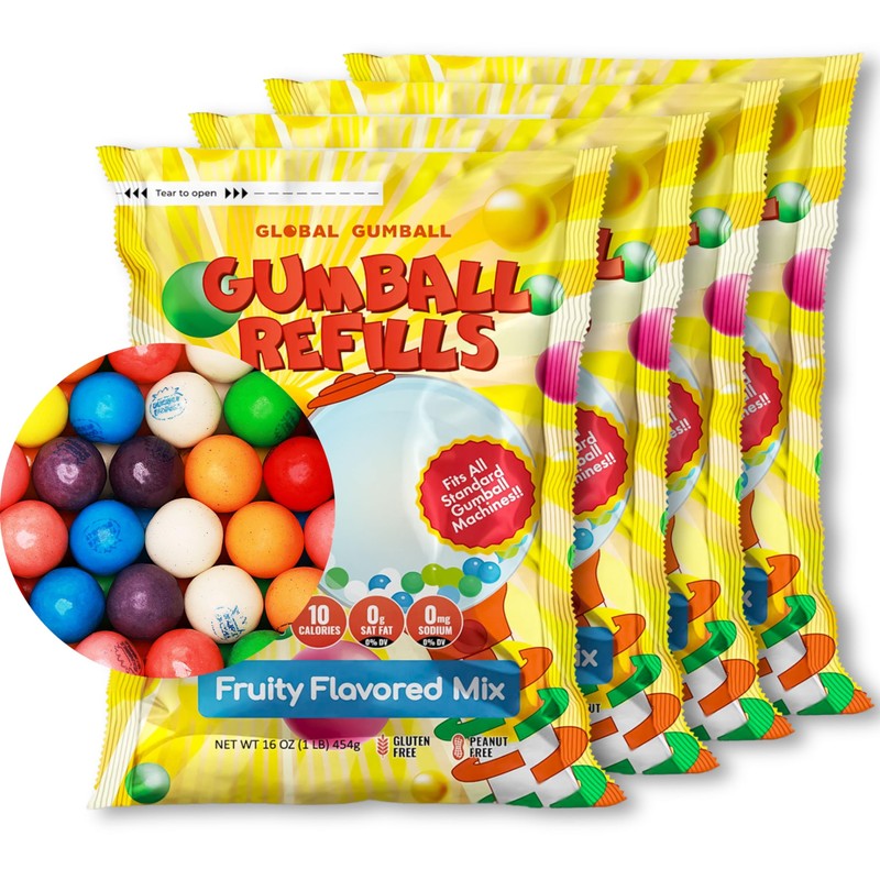 Gumballs for Gumball Machine - 0.5 Inch Mini Gumballs -
