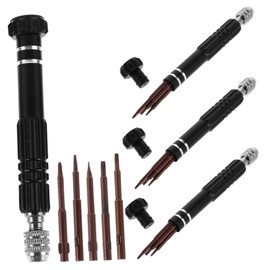 STOBAZA 4 Sets Multifunctional Screwdriver Automobile Screwdriver Bit Assortment Precision Screw Driver Electronic Tool Kit Screw Driver Multitool Carb Adjustment Tool Kit Black Alloy