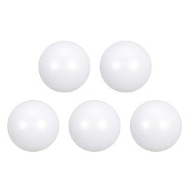 sourcing map Pack of 5 PTFE Balls, 5 mm Diameter, Floor Ready, Membrane Pneumatic Pump, White