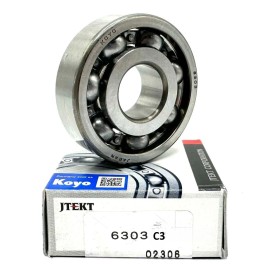 KOYO 6303 C3 DEEP GROOVE BALL BEARING, OPEN TYPE, NO SEALS 17x47x14mm
