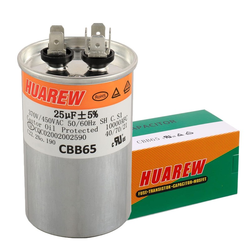 HUAREW 25 uF MFD ±5% 450 VAC CBB65 AC Motor