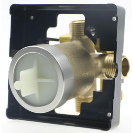 Brass R10000-UNBX MultiChoice Universal Tub Compatible with Delta Faucet R10000 UNBX Shower Valve Body for Tub Faucet Trim Kits Brass Construction Fits Single or Dual Function Delta Faucet Trim Set.