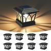 VOLISUN Solar Post Cap Lights Outdoor 8Pack, with Edison LED