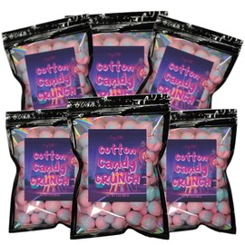 Crazy Nate's Adventure Taffy - Cotton Candy Crunch™ (6 PACK, Cotton Candy), Pink/blue