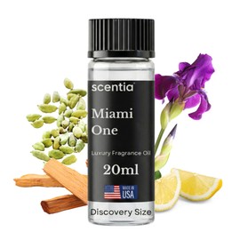 Scentia Miami One (My Way) Aromatherapy Oil for Diffuser – Hotel Scent Inspired by 1 Hotel Miami Beach – 20 mL – Lemon, Sandalwood & Cedar Natural Fragrance Oil for Waterless & Cold Air Diffusers