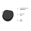 Black Color Hard Shell Large Carrying Headphones Case/Headset Travel Bag