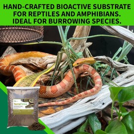 The Bio Dude Terra Firma Reptile Substrate 18 quarts for bioactive terrariums, habitats and vivariums. Great for Ball Pythons, Milk Snakes, King Snakes, Corn Snakes and Blue Tongue Skinks