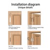 Leliafleury 4Pcs Folding Door Hinges 38mm(1.5 inch) Stainless Steel Butt
