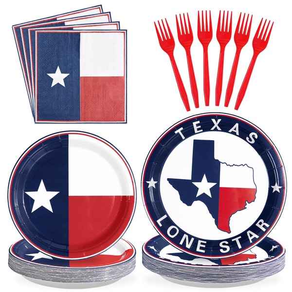 96Pcs Texas State Flag Birthday Party Supplies Texas State Flag