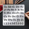 BENECREAT Matte Metal Letters Stencils, Gothic A to Z Alphabet