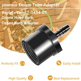 yourour 7-1434-01 Hose Barb, Barb Adapter,Ozone Tube Adapter Compatible with Del Ozone Iu-201/206/211, For Injectors（1 PC）