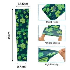 TUYUU Farmers Gardening Sleeves For Women,Thorn Proof Garden Sleeves,Cooling Protective Sleeves For Garden Farm Arms Ski Sun (Trefoil)