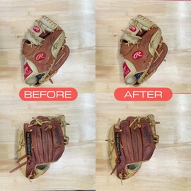 Born Again Sports Baseball Glove Cleaner 4oz, Cleans, Renews & Protects Leather, Use for Baseball Gloves, Softball Glove, and Other Leather Goods (Glove Renewal Cleaner Kit)