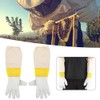 Pair of Beekeeping Protective Gloves with Long Mesh Sleeve Unisex