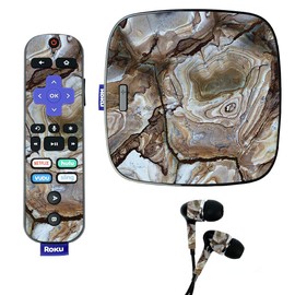 MightySkins Skin for Roku Ultra - Brown Marble | Protective, Durable, and Unique Vinyl Decal wrap Cover | Easy to Apply, Remove, and Change Styles | Made in The USA