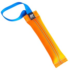 K9 Dog Bite Tug Toy with 2 Strong Handle - Made of Durable & Tear-Resistant Fire Hose - Perfect for Tug of War, Fetch & Puppy Training - Ideal Pull Toy for Medium to Large Dogs, 10 Inches