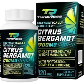 100% Pure Citrus Bergamot Extract 1700mg (Pack of 1), 120.0 Count