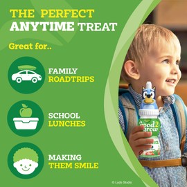 good2grow Apple Juice - 100% Juice Drinks for Kids, Fruit Juice No Sugar Added, 6 Fl Oz Juice Bottles with Spill-Proof Bluey Character Tops (3 Pack)