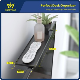 TV Monitor Top Shelf - EURPMASK Adjustable Computer Monitor TV Top Shelf, 13.4 x 3.3in Stable Top Storage Bracket,Clamp-on Computer Screen Shelf for Soundbar,Figure Display,Cable Box,Home Office Decor