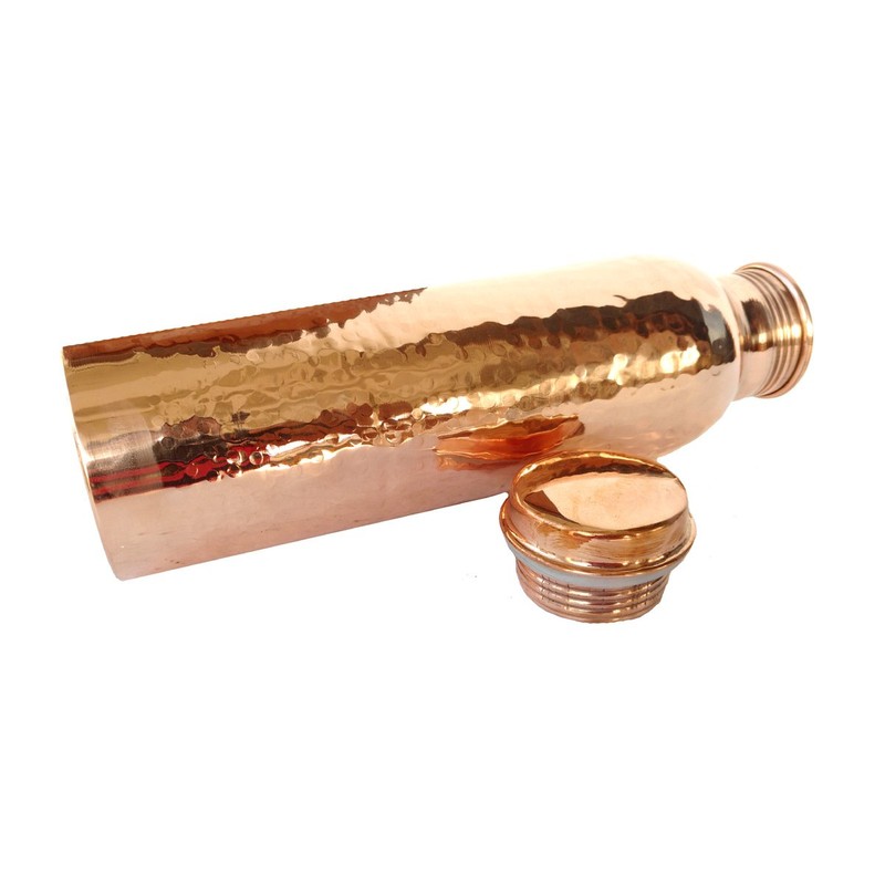 Rastogi Handicrafts Pure Copper Water Bottle Real Small Hand Hammered