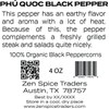 Phú Quoc Organic Black Peppercorns | Zen Spice Traders |