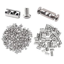 AEIOPRS 30pcs Wire Rope Clips Rope Clamp of Metal Rope Clips Wire Rope Self-Locking Buckle Suitable for Wire Ropes and Cables with a Diameter of 1-1.5mm