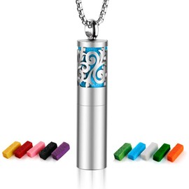 Maromalife Essential Oil Necklace for Women, Diffuser Necklaces 316L Stainless Steel, Diffuser Pendant with 10 Felt Pads, Aromatherapy Necklace Gift Set for Birthday, Christmas
