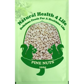 Natural Health 4 Life Raw Nuts Pine Nuts 100 g in Resealable Pouch (1 Pouch)